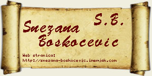 Snežana Boškoćević vizit kartica